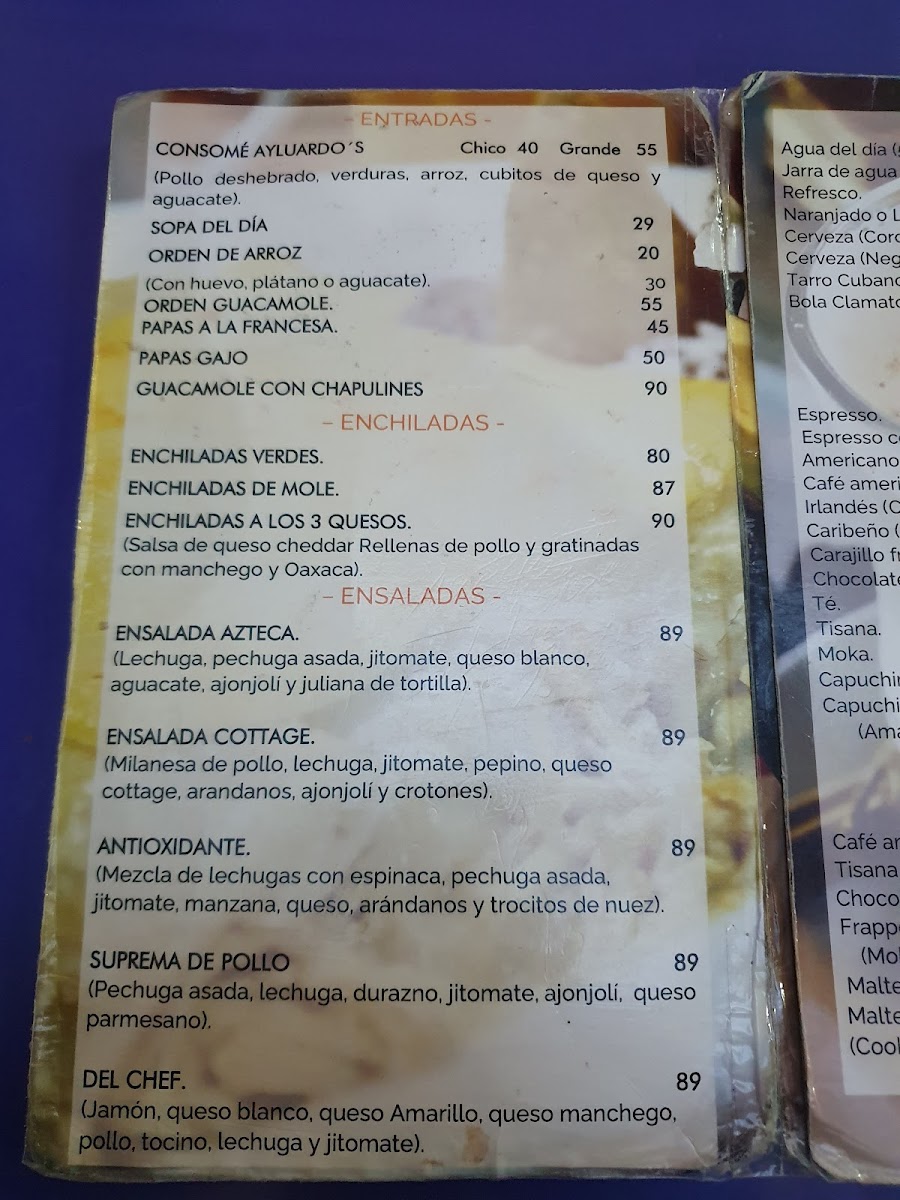 Ayluardo's Menu - Image 1